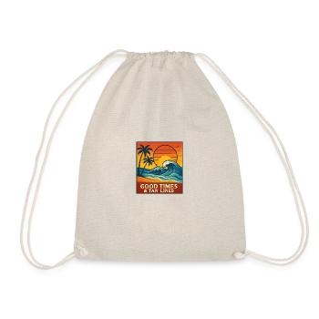 Good Times & Tan Lines – Retro Beach Vibes - Turnbeutel - Natur - Vorne