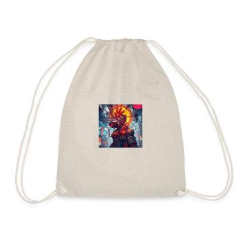 Futuristic robot in Asian city - Drawstring Bag - nature - Front