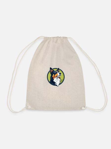 Border Collie - Turnbeutel - Natur