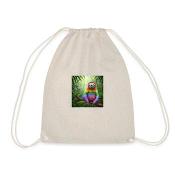 Sloth Wanderer PRIDE - Drawstring Bag - nature - Front