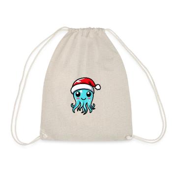 Jellyfish Christmas Cute - Drawstring Bag - nature - Front