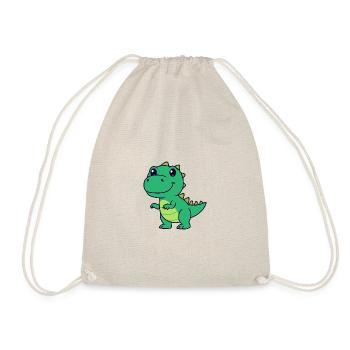 Cute T-Rex dinosaur for dinosaur fans - Drawstring Bag - nature - Front