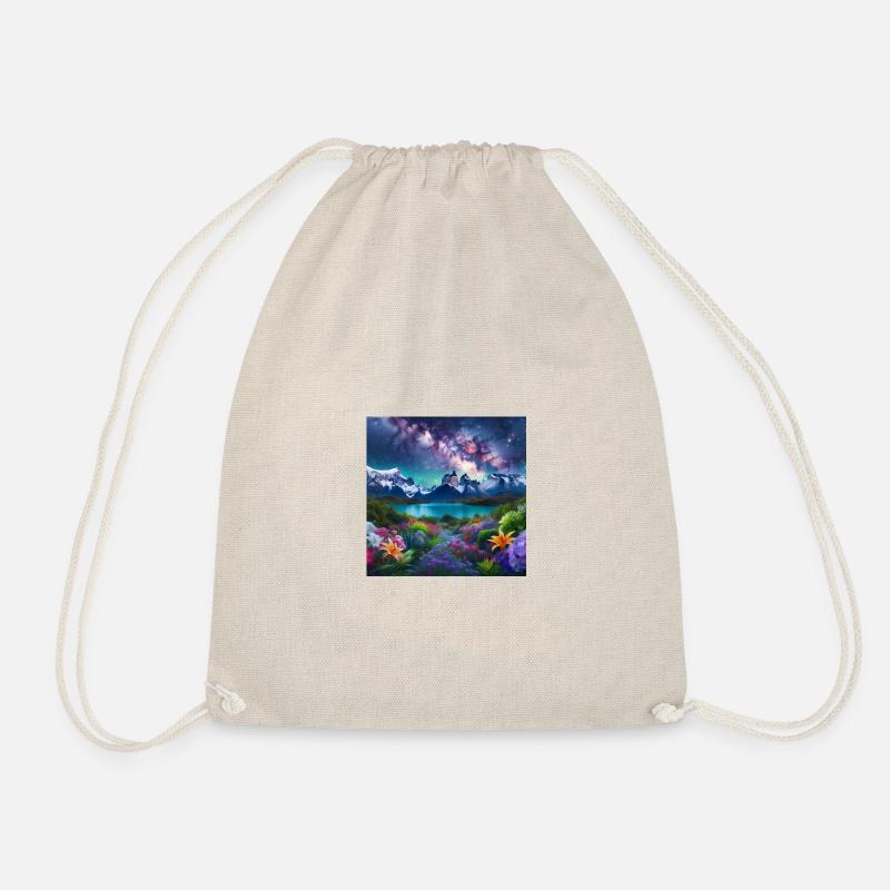 Starry Night on Alpine Garden N°3 - Drawstring Bag - nature