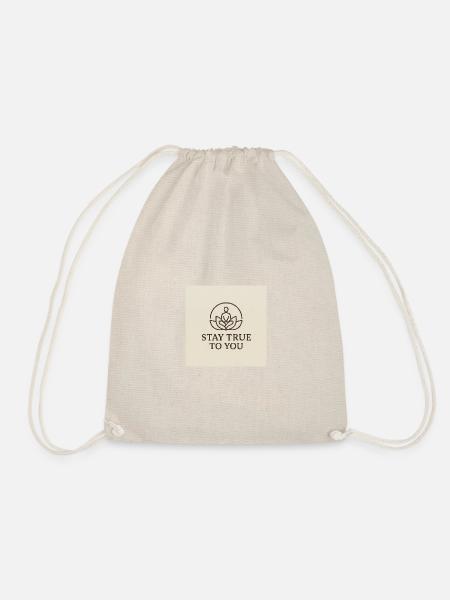 Mindfulness and Inner Balance - Drawstring Bag - nature
