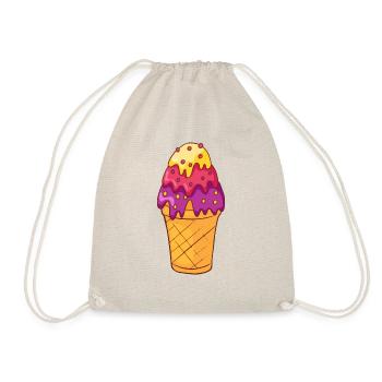 Crème glacée, crème glacée, crème glacée, crème glacée, boule, crème glacée, sundae - Sac de sport léger - nature - Devant