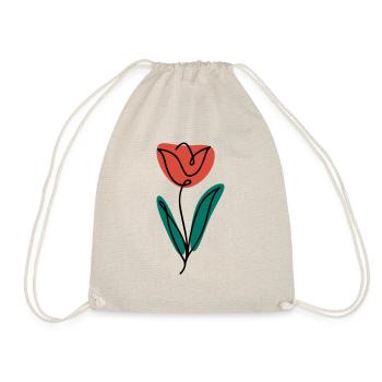 Flower abstract art - Drawstring Bag - nature - Front
