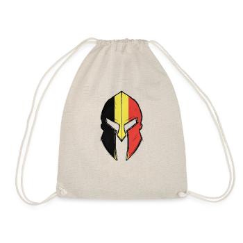 drapeau belge en casque de guerrier spartiate - Sac de sport léger - nature - Devant
