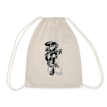 dragon9 noir kanji dragon gris - Sac de sport léger - nature - Devant