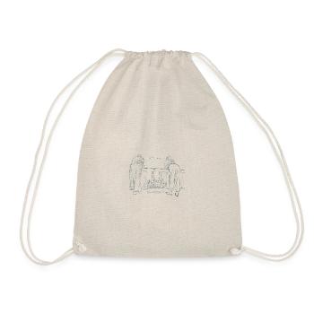 Man and woman offline - Drawstring Bag - nature - Front
