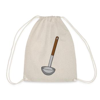 Suppenkelle Küche kochen Koch Köchin Suppe - Turnbeutel - Natur - Vorne
