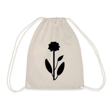 Blume mit Stiel - Turnbeutel - Natur - Vorne