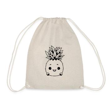 Ananas - Turnbeutel - Natur - Vorne