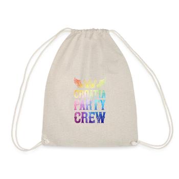 Croatia Party Crew Saying - Drawstring Bag - nature - Front