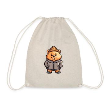 Chow Chow Dog Winter - Drawstring Bag - nature - Front