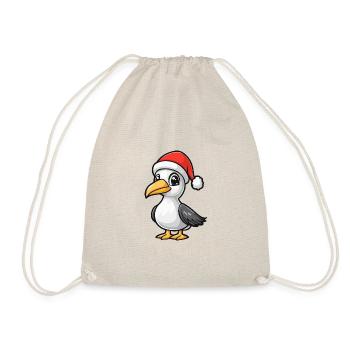 Pelikan Vogel Weihnachten Christmas - Turnbeutel - Natur - Vorne