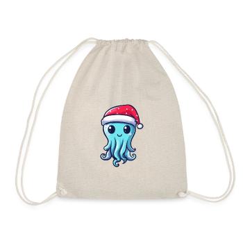 Jellyfish Christmas Cute - Drawstring Bag - nature - Front