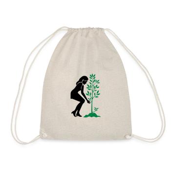 Planting Nature Conservation Tree - Drawstring Bag - nature - Front