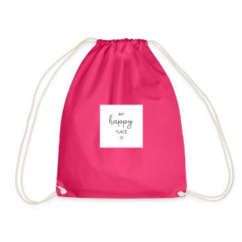 Be Happy - Turnbeutel - Fuchsia - Vorne