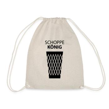 Schoppe König - Geripptes Schoppe Glas - Turnbeutel - Natur - Vorne