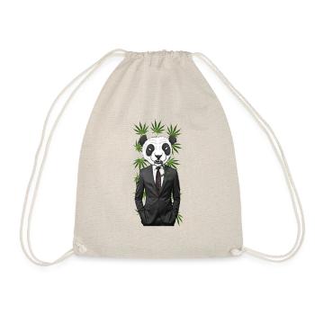 Panda Cannabis - Turnbeutel - Natur - Vorne