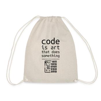 Code Coder Entwickler Programmierer Geschenk - Turnbeutel - Natur - Vorne