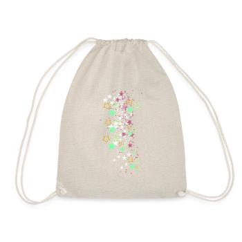 Stars, Sequins, Pink, Star, Colorful Stars - Drawstring Bag - nature - Front
