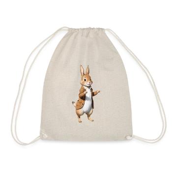 Cute Bunny Brown 2 - Drawstring Bag - nature - Front