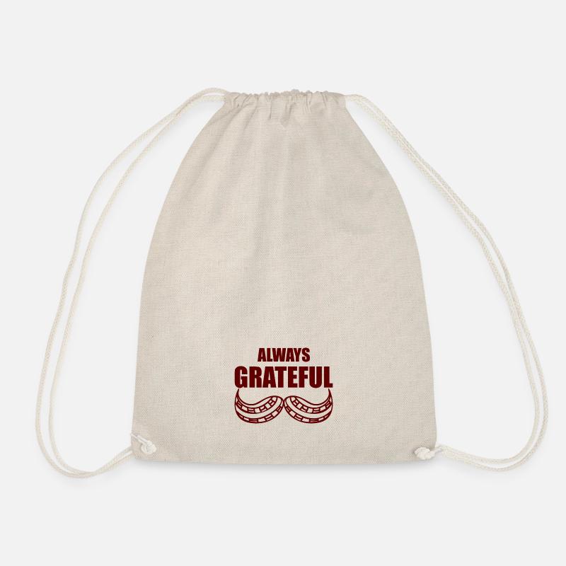 always grateful - Drawstring Bag - nature