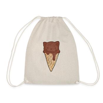 Cat Ice Chocolate - Drawstring Bag - nature - Front