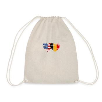 Cœur de drapeau USA Belgique utilisé - Sac de sport léger - nature - Devant