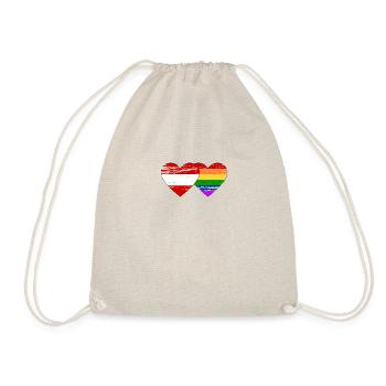 Österreich Regenbogen Flagge used - Turnbeutel - Natur - Vorne