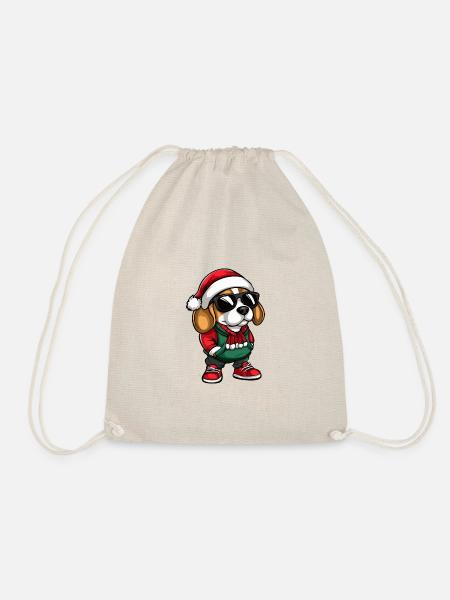 Beagle Chien Noël Noël - Sac de sport léger - nature