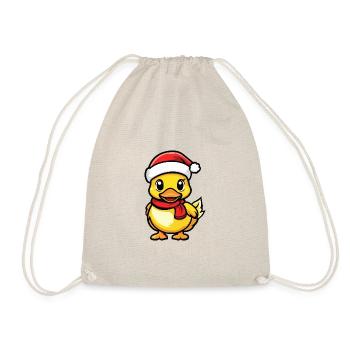 Duck Christmas Cute - Drawstring Bag - nature - Front