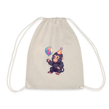 Gorilla Birthday Baby - Drawstring Bag - nature - Front