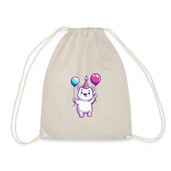 Polar Bear Polar Bear Birthday Baby - Drawstring Bag - nature - Front