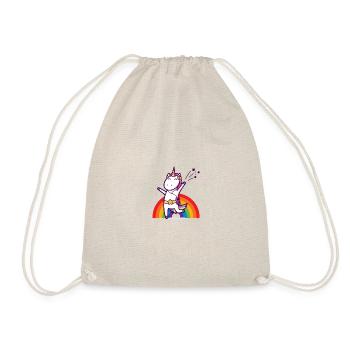 Chemise de licorne · La question! Cadeau tendance - Sac de sport léger - nature - Devant