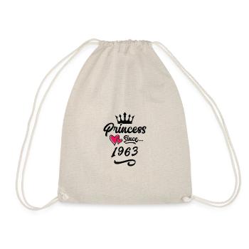 1963 Prinzessin Geburtstag - Turnbeutel - Natur - Vorne