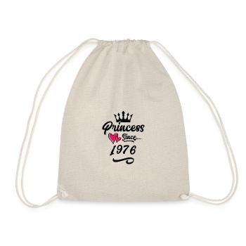 1976 Princess Birthday - Drawstring Bag - nature - Front