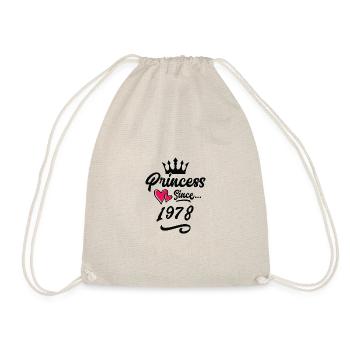 1978 Prinzessin Geburtstag - Turnbeutel - Natur - Vorne