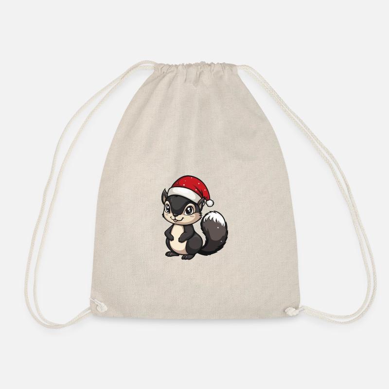 Eichhörnchen Weihnachten Niedlich - Turnbeutel - Natur