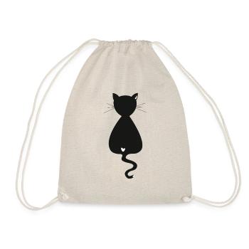 Cat black - Drawstring Bag - nature - Front