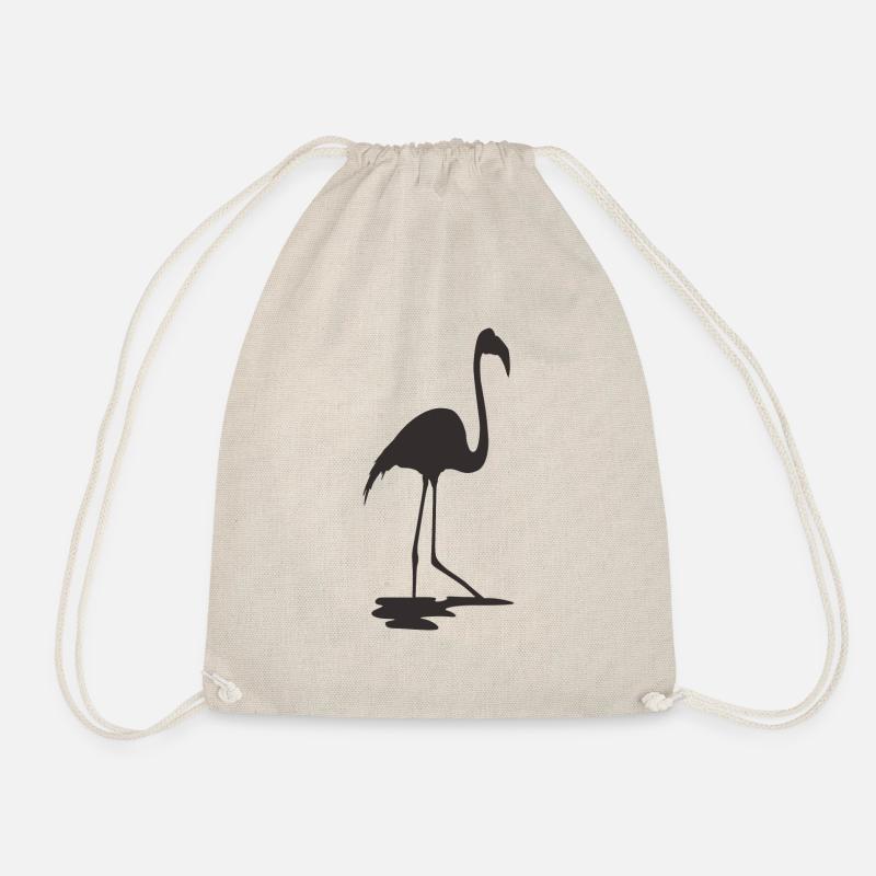 Flamingo Schwarz - Turnbeutel - Natur