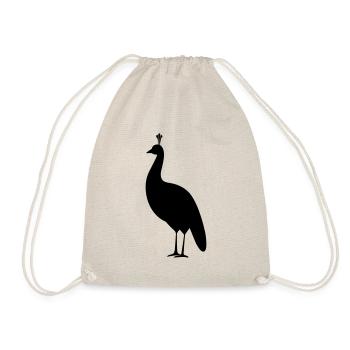 Kleiner Pfau - Turnbeutel - Natur - Vorne