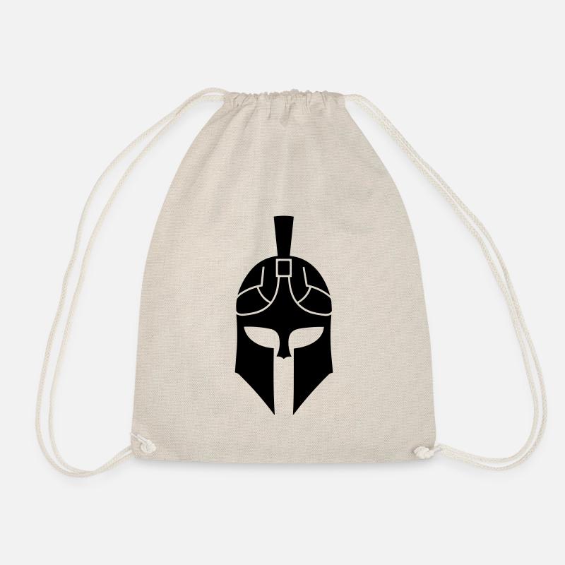 Spartan helmet - Drawstring Bag - nature