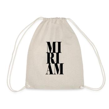Miriam Surname First name Modern font Word Art - Drawstring Bag - nature - Front