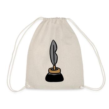 Ink pen inkwell ink pen writer - Drawstring Bag - nature - Front