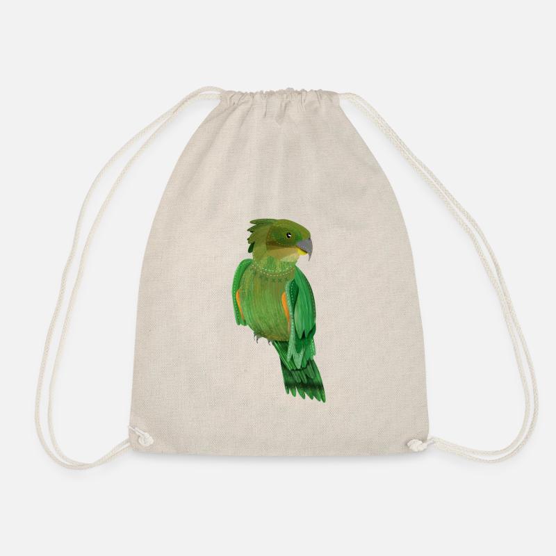 Kea Painted NZ BIRD - Drawstring Bag - nature