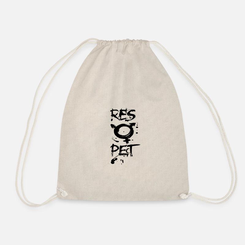 Respect Trans - Drawstring Bag - nature