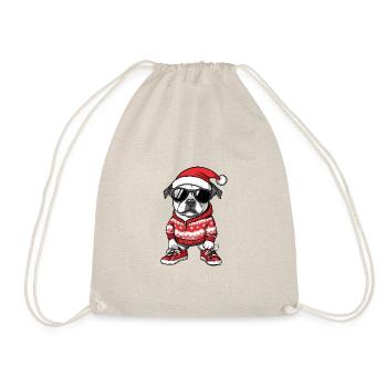 Staffordshire Bull Terrier Chien Noël Noël - Sac de sport léger - nature - Devant