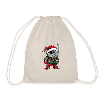 Noël de rhinocéros Noël laid - Sac de sport léger - nature - Devant